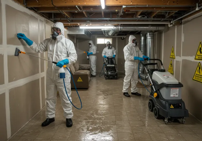 Basement Moisture Removal and Structural Drying process in Pupukea, HI